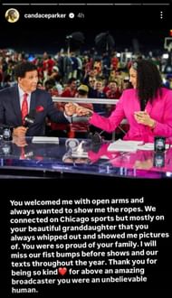 Candace Parker pays tribute to former colleague Greg Gumbel (Credits: IG/@candaceparker)